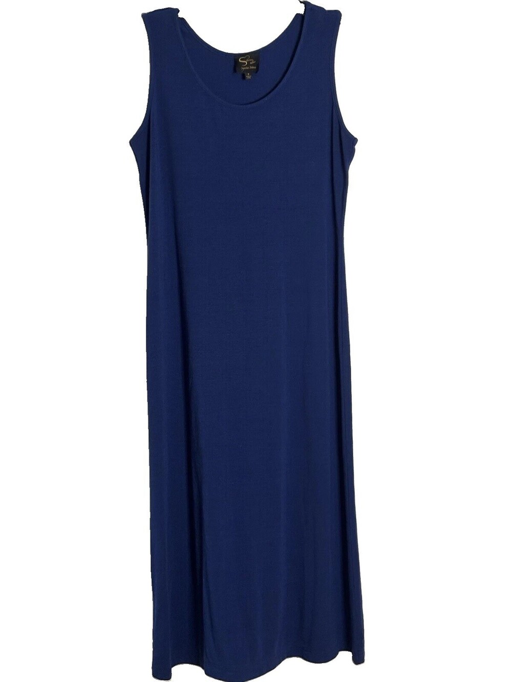 Women's Blue Sleeveless Long Summer Dress Size Small, Or Bathing Suit Cover Up